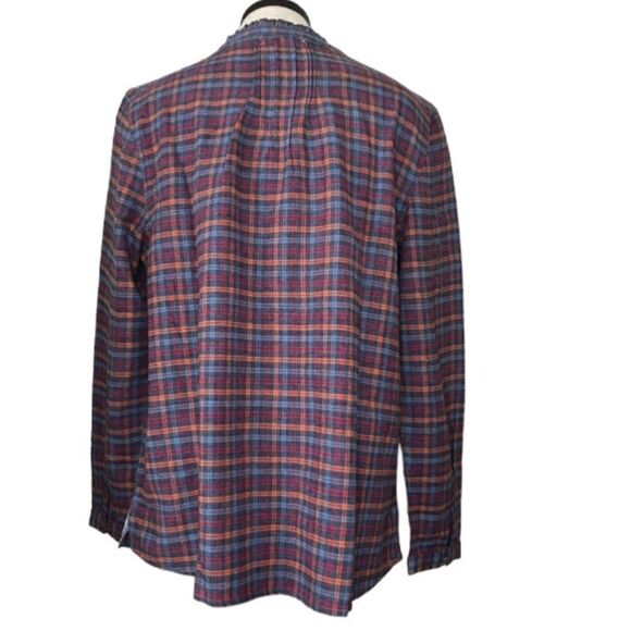 Carbon to Cobalt long sleeve button down blue and orange plaid size XL NWT - Picture 2 of 7